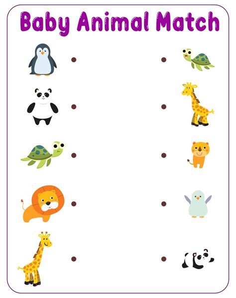 Baby Animals Matching - 15 Free PDF Printables | Printablee