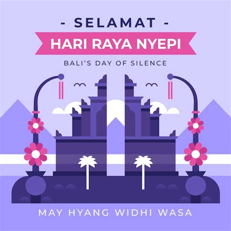 Free Vector | Flat illustration for nyepi celebration