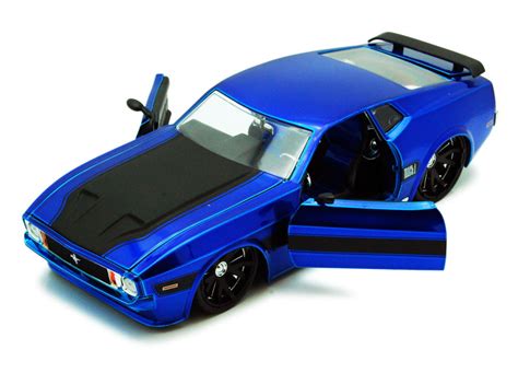 1973 ford mustang mach 1, blue - jada toys bigtime muscle 96764 - 1/24 ...