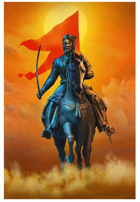 Shivaji Maharaj Canvas Wall Art Canvas Print Indian - Etsy India