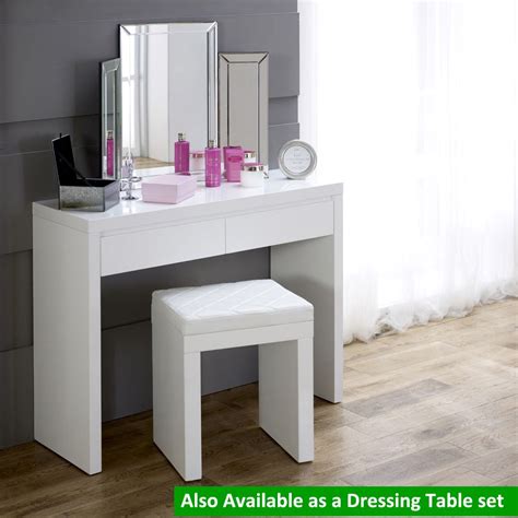 Next Dressing Table White Gloss - Blanco One Drawer Dressing Table ...