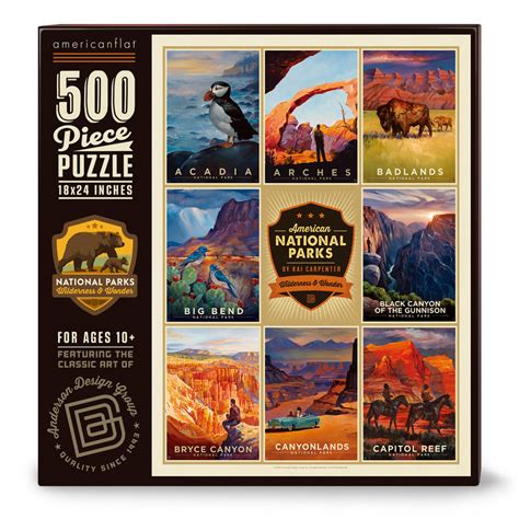 500-Pc. Puzzle: National Parks by Kai Carpenter, Acadia-Capitol Reef