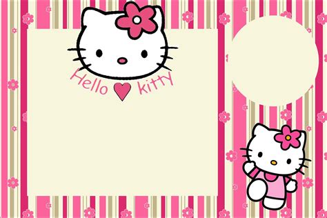 Hello Kitty with Flowers: Free Printable Invitations. - Oh My Fiesta ...