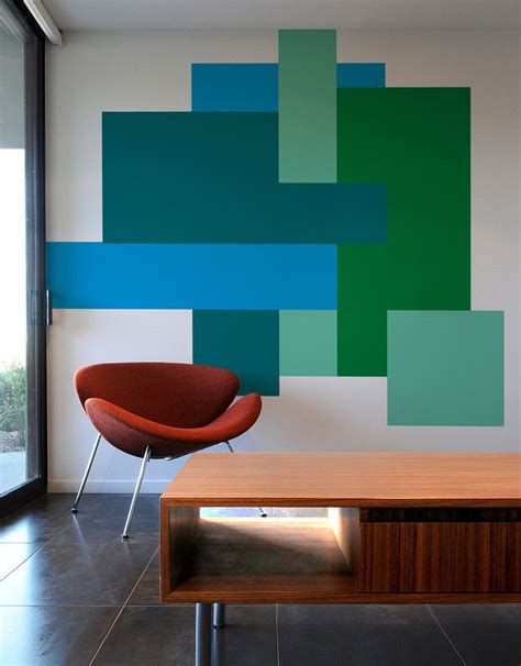 Color Block Parallel | Geometric wall paint, Interior walls, Wall design