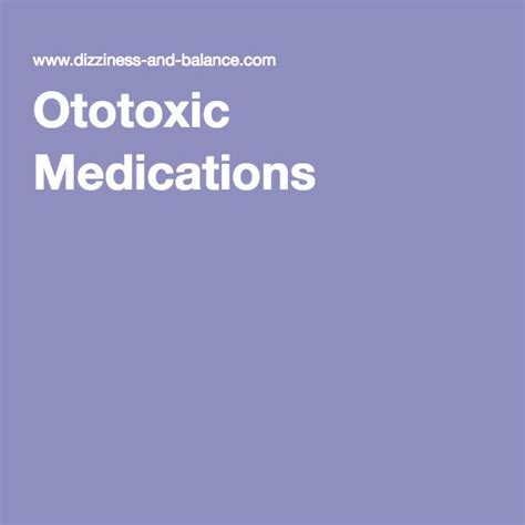 Ototoxic Medications | Medical, Disorders, Health