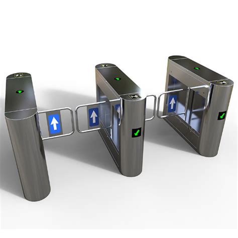 Swing Gate Turnstile Security Systems , Rfid Card Reader Automatic Gate ...