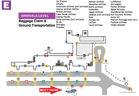 Terminal E Logan Airport Map