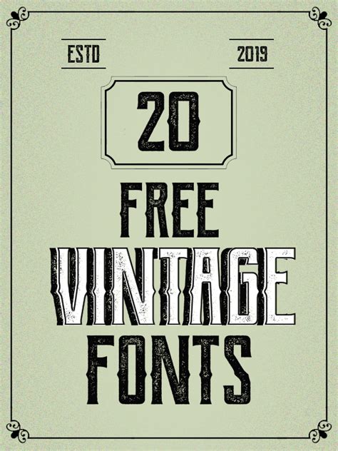 Free Vintage Fonts Download | Fonts | Graphic Design Junction