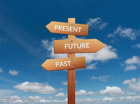 Past ,present and Future Sign Board. Stock Photo - Image of light ...