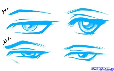 How to Draw Anime Male Eyes, Step by Step, Anime Eyes, Anime, Draw ...