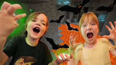 BAT ESCAPE 🦇 Don't get Lost in Niko's Lava Cave! Adley helps Dad build ...