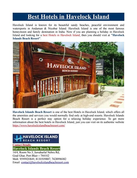 Best Hotels in Havelock Island by Havelock Island Beach Resort - Issuu