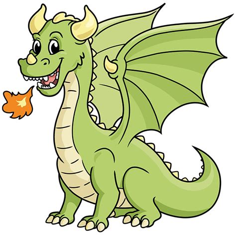 How to Draw a Cartoon Dragon | Easy Drawing Guides