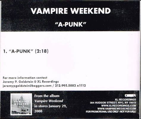 Vampire Weekend - A-Punk (2008, CD) | Discogs