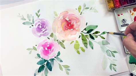 Naja Jeremiassen: How To Do Watercolor Flowers / How To Paint A Rose ...