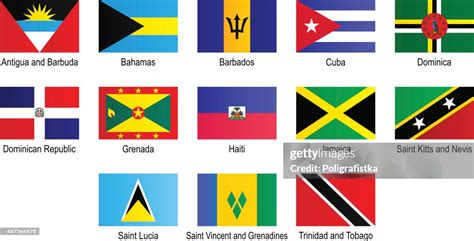 Flags Caribbean Countries High-Res Vector Graphic - Getty Images