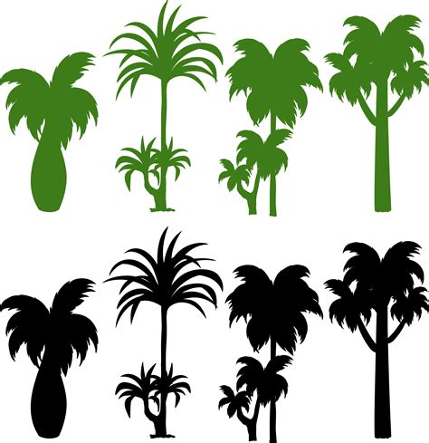 Set of silhouette palm tree 433939 Vector Art at Vecteezy