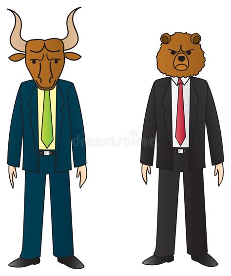 Bull and Bear stock vector. Illustration of fund, investment - 29464096