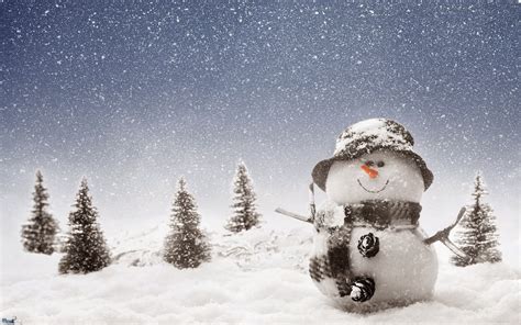 Merry Christmas Snowman Greetings and Widescreen Backgrounds Download ...