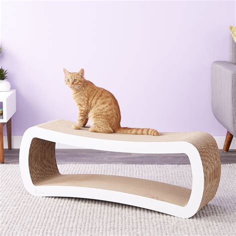 PetFusion Jumbo Cat Scratcher Lounge, White - Chewy.com