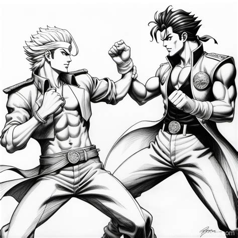 jotaro and dio fight from the anime jojo bizarre adventure Prompts ...