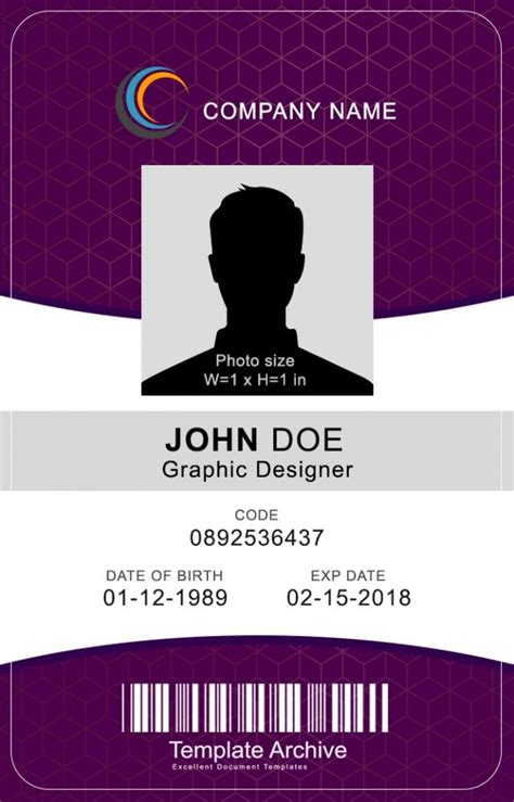 Free Printable Id Badge Template