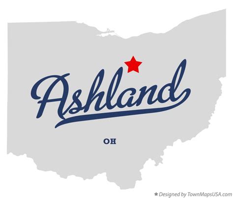 Map of Ashland, OH, Ohio