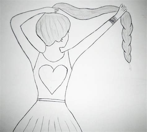 Drawing Girl Hair ♥ by: Jeenytrindade Girl Drawing Easy, Easy Drawing ...