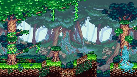 STAGE 1: Main Forest Tiles @ PixelJoint.com