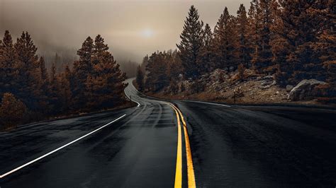 3840x2160 Road Between Woods 4K ,HD 4k Wallpapers,Images,Backgrounds ...