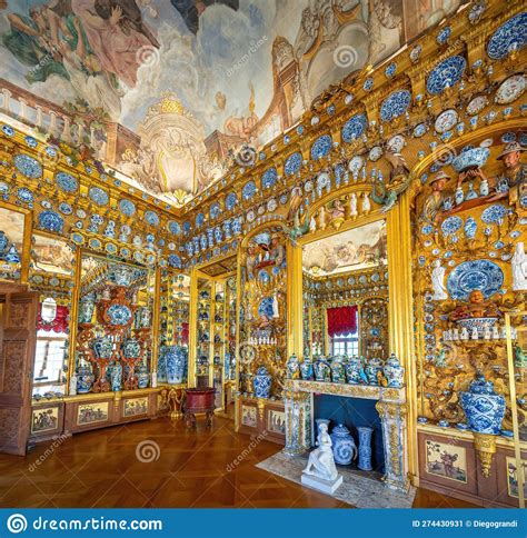 Porcelain Cabinet at Charlottenburg Palace Interior - Berlin, Germany ...