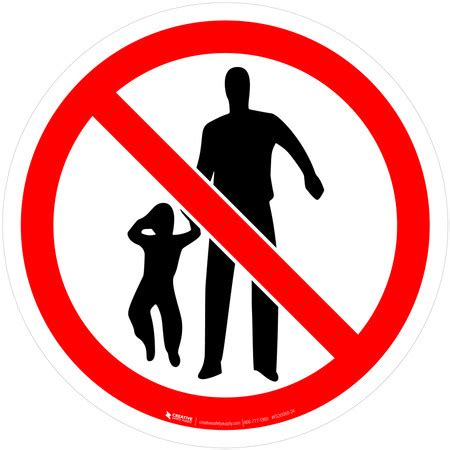 No Children Allowed Prohibition - ISO Floor Sign