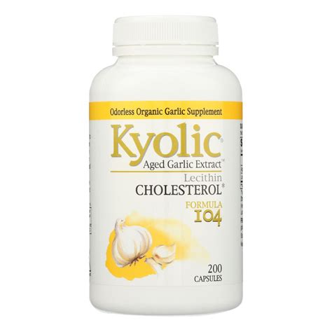 Kyolic - Aged Garlic Extract Cholesterol Formula 104 - 200 Capsules