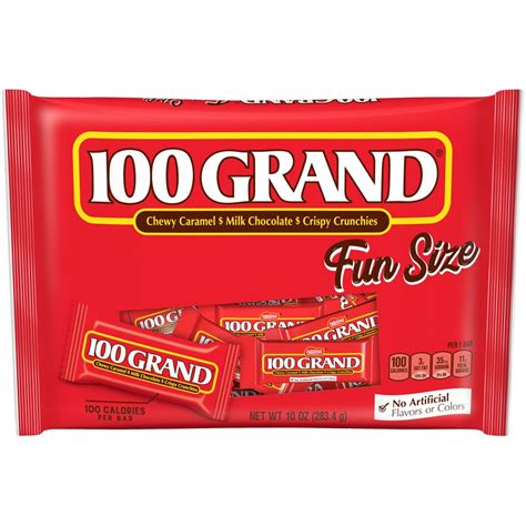 100 Grand Milk Chocolate Fun Size Candy Bars, 10 oz - Walmart.com in ...