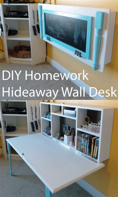 DIY Wall Mounted Desk Free Plans & Instructions