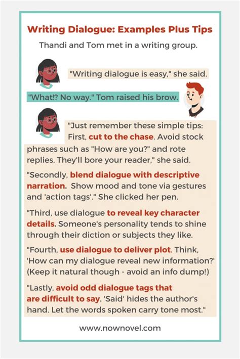 Writing dialogue: 7 Examples of Dialogues that Work | Now Novel