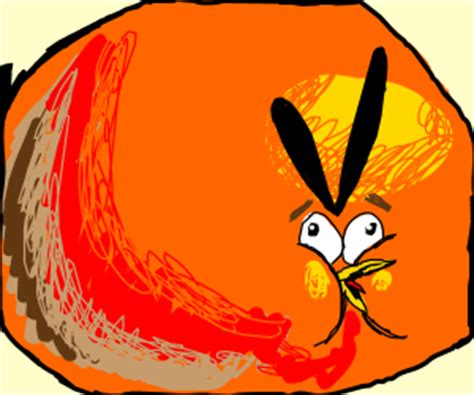 The orange angry bird - Drawception