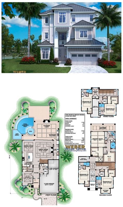 Floor Plans Beach House Front