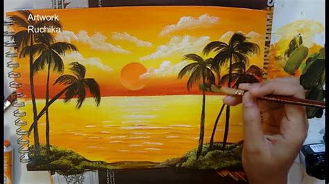 Sunset Scenery Paintings