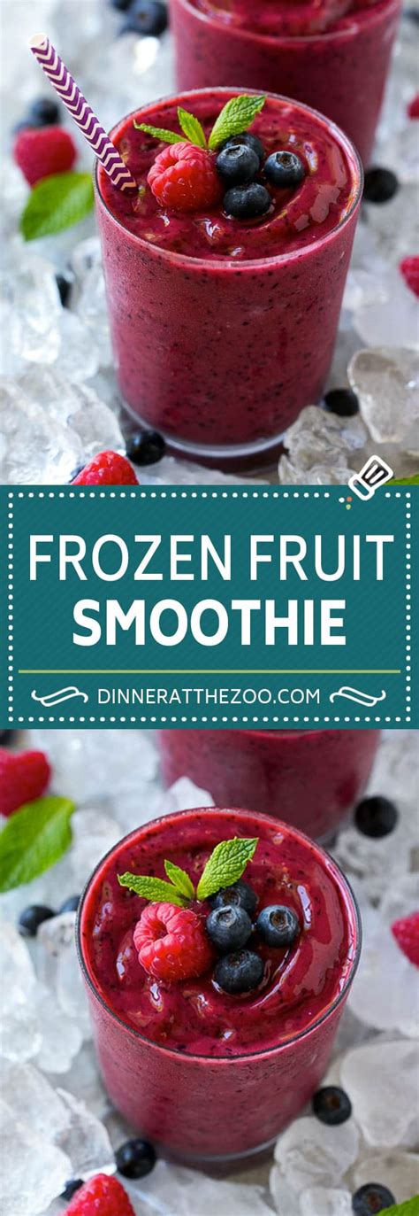 Frozen Fruit Smoothie - Dinner at the Zoo