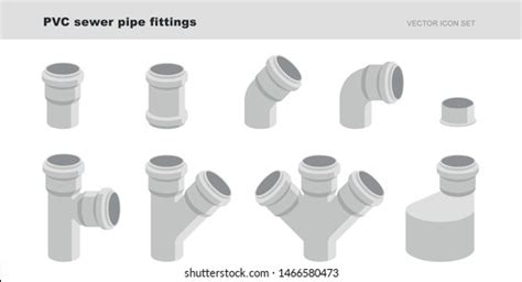 Pvc Sewer Pipe Fittings Vector Icon Stock Vector (Royalty Free ...