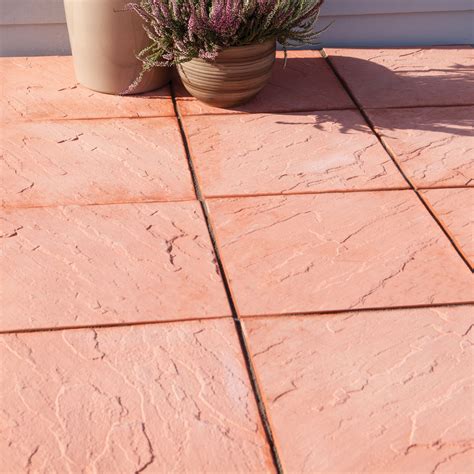 Terracotta Derbyshire Single Paving Slab (L)450mm (W)450mm ...