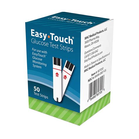 Buy Easy Touch Glucose Test Strips Pack of 50-Diabetes Test Strip