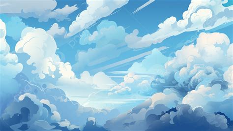 Sky White Clouds Blue Sky Illustration Background, Sky, Blue Sky, Cloud ...