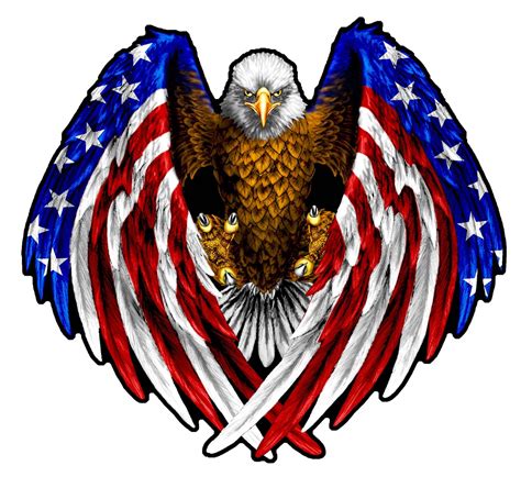 Bald Eagle American Flag Eagle Wings Decal | High Quality American Fla ...