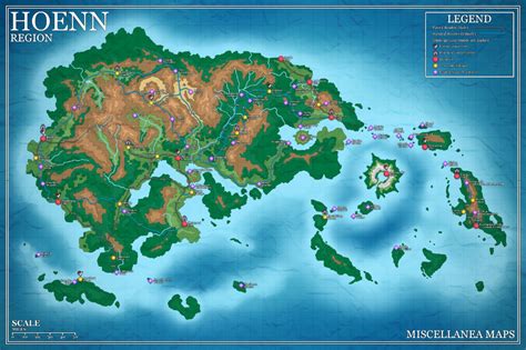 Hoenn Region w/ All Anime Locations (Free) | Miscellanea Tabletop ...