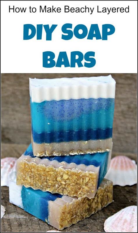 How to Make Beach Inspired Layered DIY Soap Bars