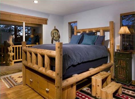 want this | Log bedroom furniture, Cabin bedroom, Cabin style