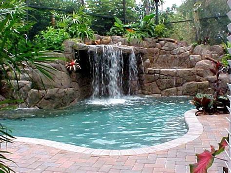 20 Exquisite Waterfalls Designs for Pools Inground