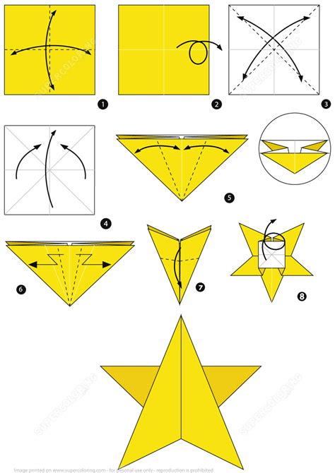 How to Make an Origami Star Instructions | Free Printable Papercraft ...